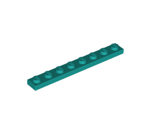 LEGO Dark Turquoise Plate 1 x 8 (3460)