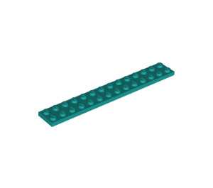 LEGO Dunkles Türkis Platte 2 x 14 (91988)