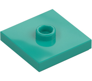 LEGO Dark Turquoise Plate 2 x 2 with Groove and 1 Center Stud (23893 / 87580)