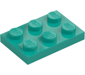 LEGO Donker turquoise Plaat 2 x 3 (3021)