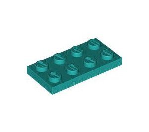 LEGO Dark Turquoise Plate 2 x 4 (3020)