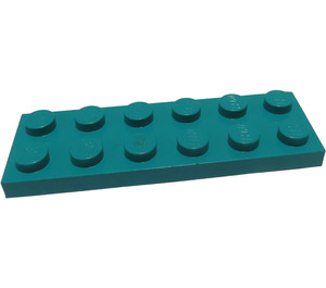 LEGO Tmavě tyrkysová Deska 2 x 6 (3795)