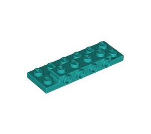 LEGO Turquoise foncé assiette 2 x 6 x 0.7 avec 4 Goujons sur Côté (72132 / 87609)