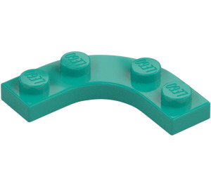 LEGO Dark Turquoise Plate 3 x 3 Rounded Corner (68568)