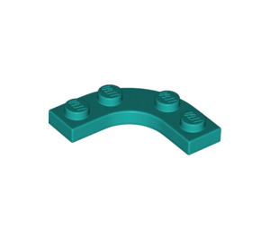 LEGO Turquoise foncé assiette 3 x 3 Arrondi Coin (68568)