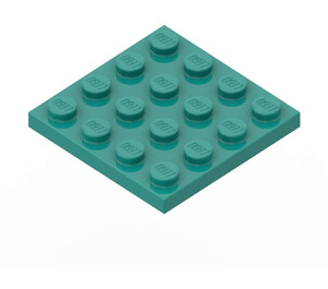 LEGO Donker turquoise Plaat 4 x 4 (3031)