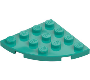 LEGO Dark Turquoise Plate 4 x 4 Round Corner (30565)