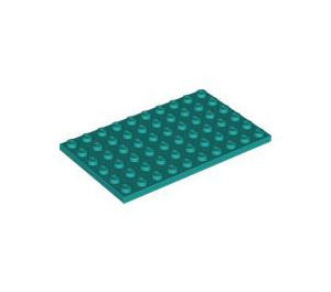 LEGO Turquoise foncé assiette 6 x 10 (3033)