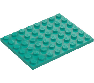 LEGO Dark Turquoise Plate 6 x 8 (3036)