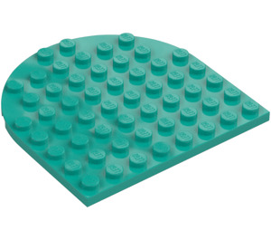 LEGO Dunkles Türkis Platte 8 x 8 Rund Hälfte Kreis (41948)