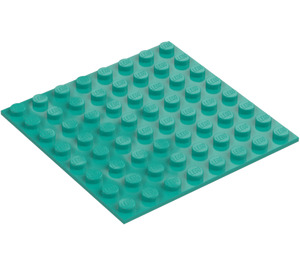 LEGO Donker turquoise Plaat 8 x 8 met Adhesive (80319)