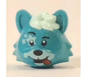 LEGO Turquoise foncé Puppy Diriger avec Light Aqua Cheveux