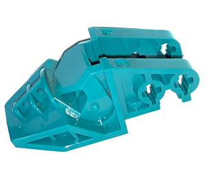 LEGO Donker turquoise Ridged Hoofd / Voet 3 x 6 x 1.6 (32165)