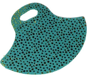 LEGO Dark Turquoise Skirt with Large Hole with Gold Dots (38153 / 68609)