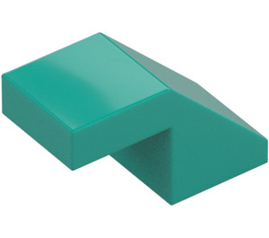 LEGO Donker turquoise Helling 1 x 2 (45°) (28192)