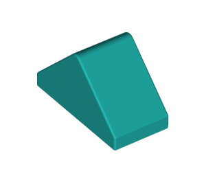 LEGO Turquoise foncé Pente 1 x 2 (45°) Double avec porte-goujon intérieur (3044)