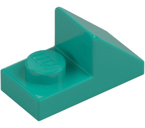 LEGO Dark Turquoise Slope 1 x 2 (45°) with Plate (15672 / 92946)