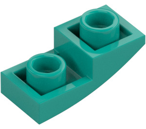 LEGO Dunkles Türkis Schrägstein 1 x 2 Gebogen Invers (24201)