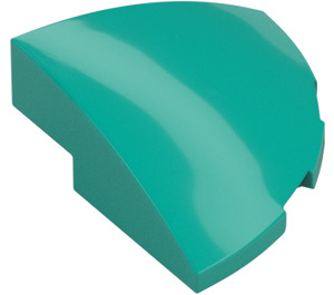 LEGO Donker turquoise Helling 1 x 3 x 3 Gebogen Rond Kwart  (76797)