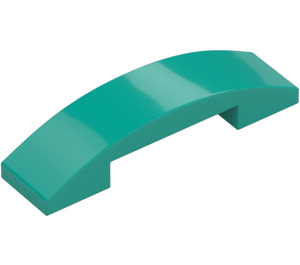 LEGO Donker turquoise Helling 1 x 4 Gebogen Dubbele (93273)