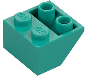 LEGO Dark Turquoise Slope 2 x 2 (45°) Inverted with Flat Spacer Underneath (3660)