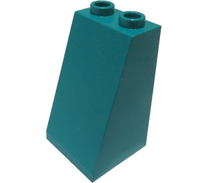 LEGO Turquoise Foncé Pente 2 x 2 x 3 (75°) Tenons creux, surface rugueuse (3684 / 30499)