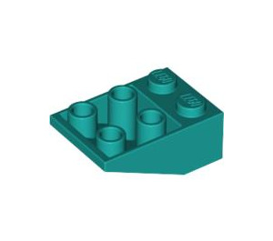 레고 어두운 청록색 경사 2 x 3 (25°) 거꾸로 스터드 사이 연결 없음 (3747)