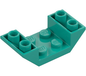 LEGO Dark Turquoise Slope 2 x 4 (45°) Double Inverted with Open Center (4871)