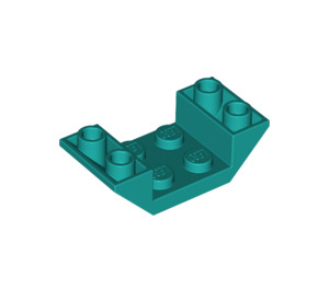 LEGO Dark Turquoise Slope 2 x 4 (45°) Double Inverted with Open Center (4871)