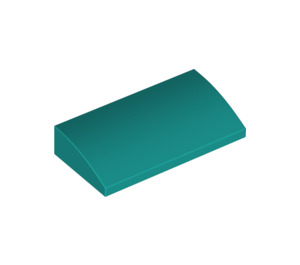 LEGO Dark Turquoise Slope 2 x 4 Curved with Bottom Tubes (88930)
