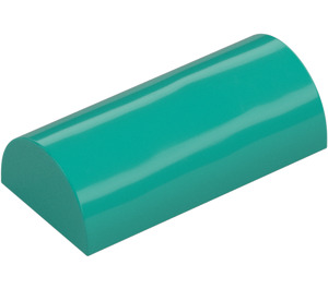 LEGO Dark Turquoise Slope 2 x 4 Curved with Groove (6192 / 30337)