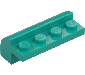 LEGO Tmavě tyrkysová Sklon 2 x 4 x 1.3 Zakřivený (6081)