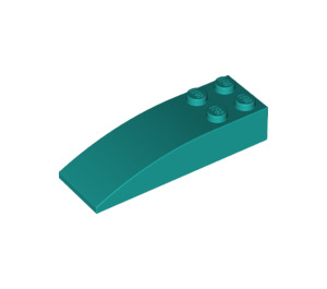 LEGO Turquoise foncé Pente 2 x 6 Incurvé (44126)
