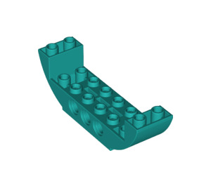 LEGO Turquoise foncé Pente 2 x 8 x 2 Incurvé Inversé Double (11301 / 28919)
