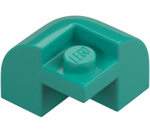 LEGO Donker turquoise Helling Steen 2 x 2 x 1.3 Gebogen Hoek (67810)