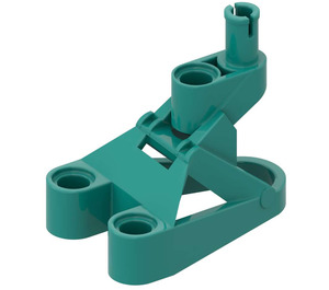 LEGO Donker Turquoise Technic Connector 3 x 4.5 x 2.333 met Pin  (32576)