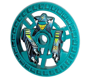 LEGO Dark Turquoise Technic Disk 5 x 5 with Crab (32359)