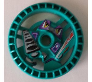 LEGO Donker turquoise Technic Disk 5 x 5 met Grab RoboRider Talisman (32363)