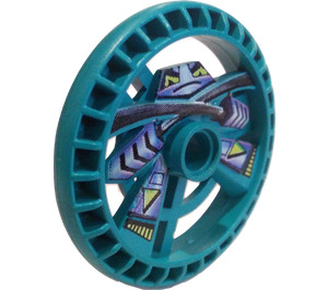 LEGO Mørk Turkis Technic Disk 5 x 5 med Ninja (32349)