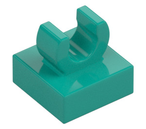 LEGO Dark Turquoise Tile 1 x 1 with Clip (Raised "C") (15712 / 44842)