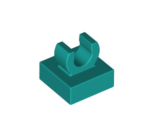 LEGO Dark Turquoise Tile 1 x 1 with Clip (Raised "C") (44842)