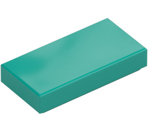 LEGO Dark Turquoise Tile 1 x 2 with Groove (3069 / 30070)