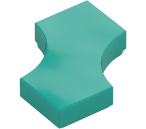 LEGO Dark Turquoise Tile 2 x 2 with Cutouts (3396)