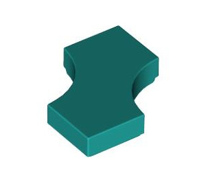 LEGO Dark Turquoise Tile 2 x 2 with Cutouts (3396)