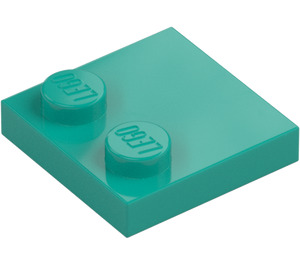 LEGO Dark Turquoise Tile 2 x 2 with Studs on Edge (33909)