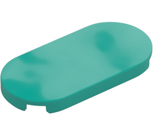 LEGO Dark Turquoise Tile 2 x 4 with Rounded Ends (66857)