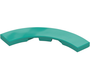 LEGO Dark Turquoise Tile 4 x 4 Curved Corner with Cutouts (3477 / 27507)