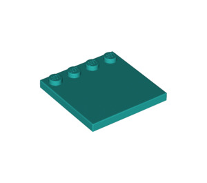 LEGO Dark Turquoise Tile 4 x 4 with Studs on Edge (6179)