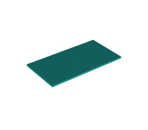LEGO Dark Turquoise Tile 8 x 16 with Bottom Tubes, Textured Top (90498)