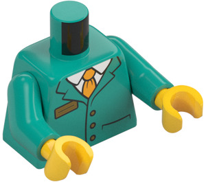 LEGO Dunkles Türkis Zug Conductor Minifigur Torso (973 / 76382)